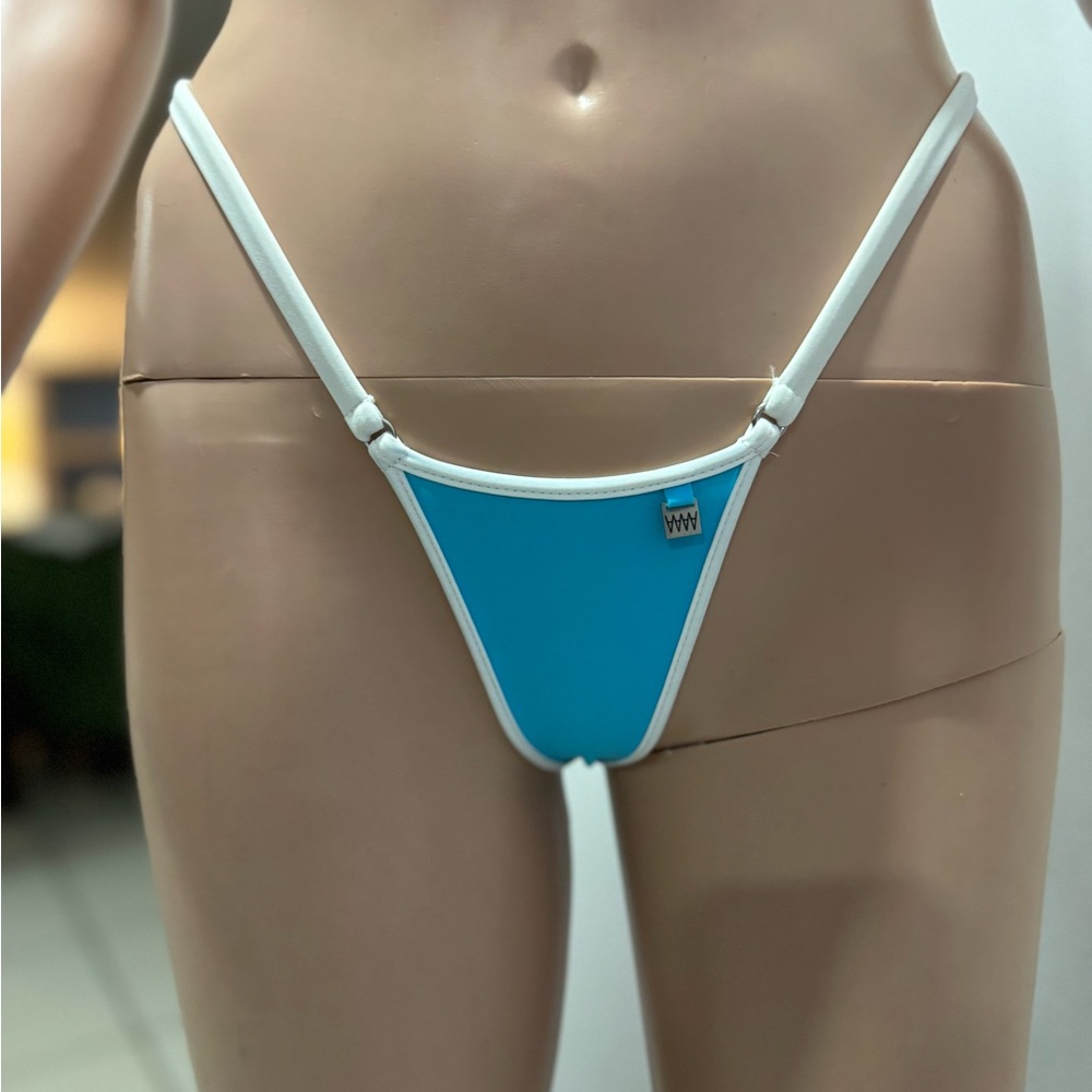 Elegant Blue and White Bikini Bottom